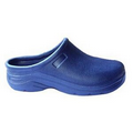 Blue Clog Slip On Shoe w/ Ridged Bottom